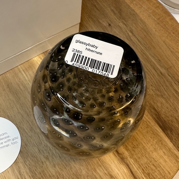 Glassybaby “hibernate” Smokey Black Triskelion - Picture 5 of 9